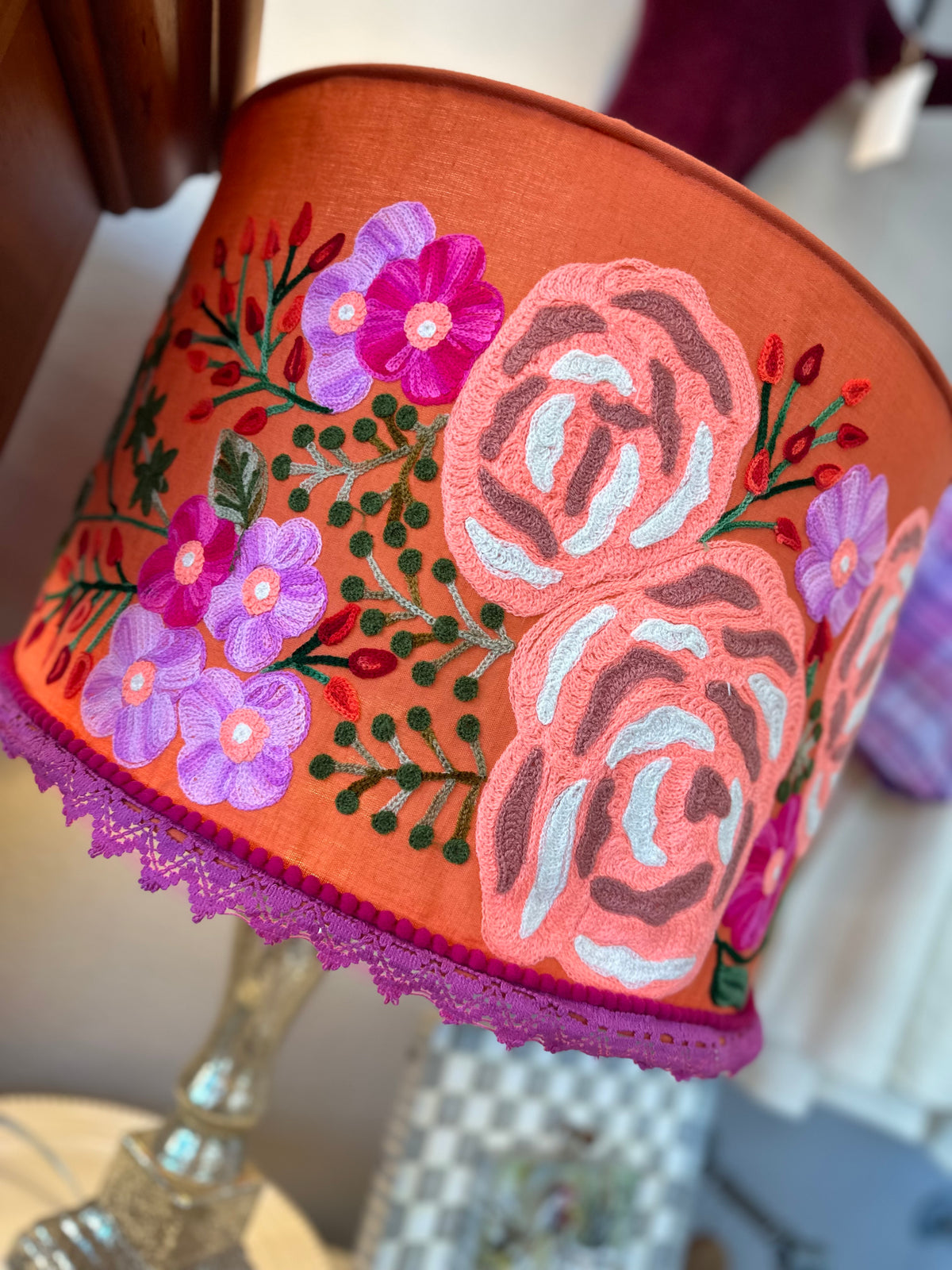 Embroidered Lamp Shades