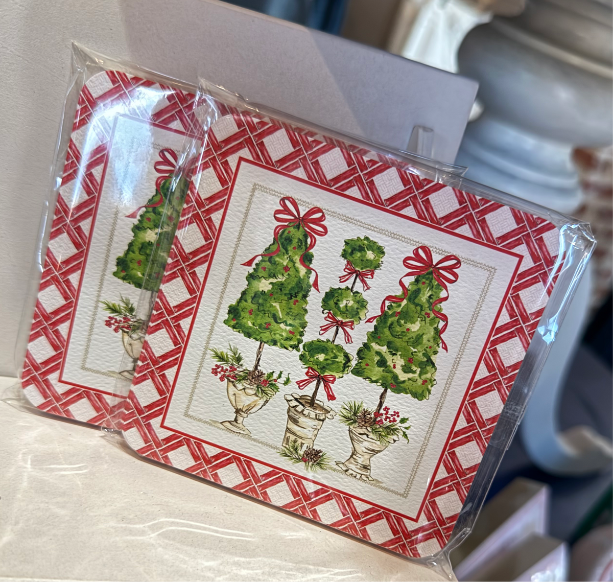 Preppy Tree Trio - Red - Coasters 20