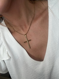 Large Cross Necklace- WATER RESISTANT