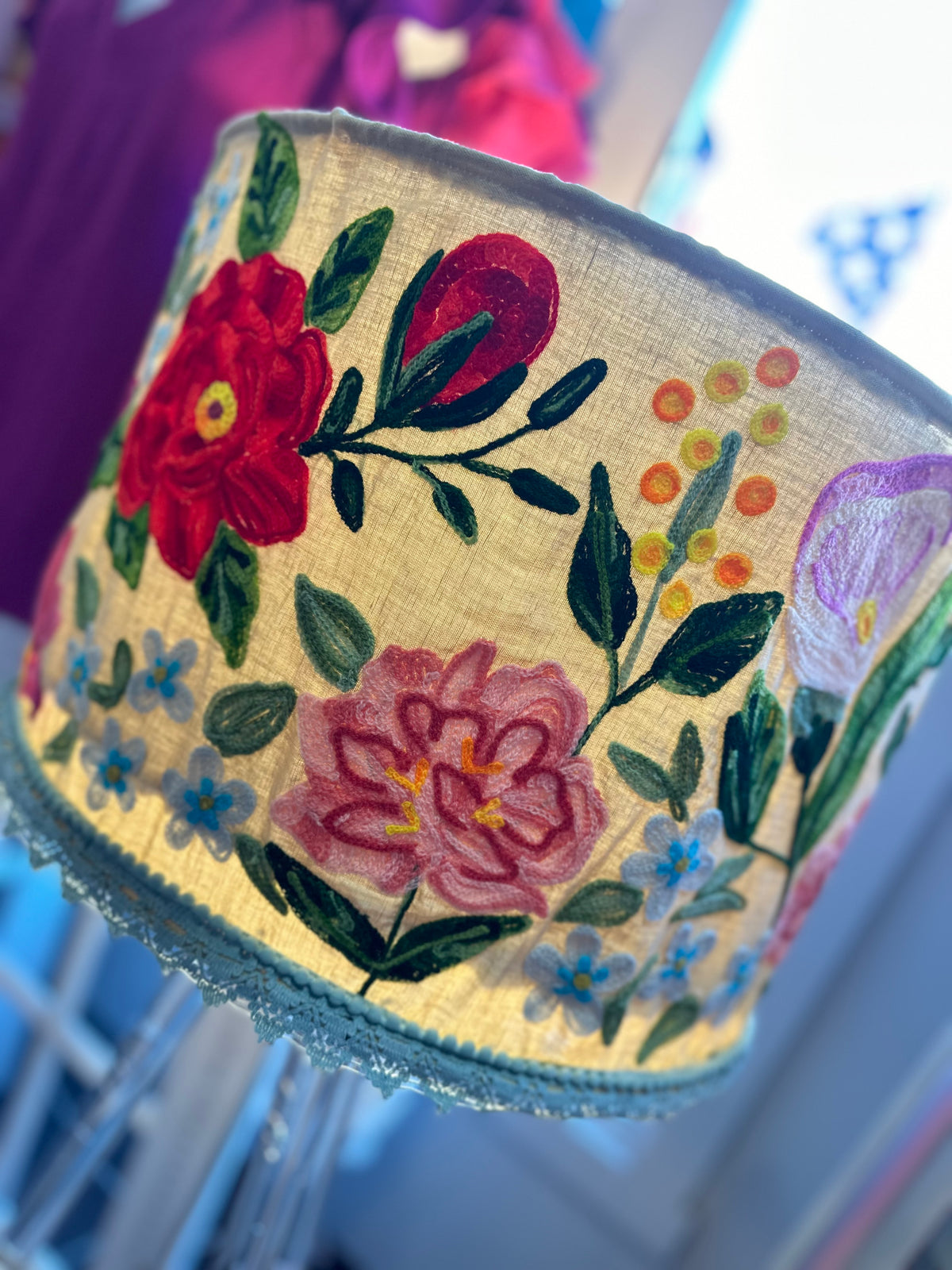 Embroidered Lamp Shades