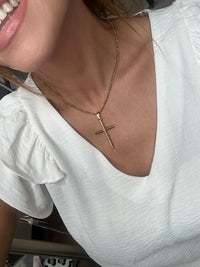 Large Cross Necklace- WATER RESISTANT