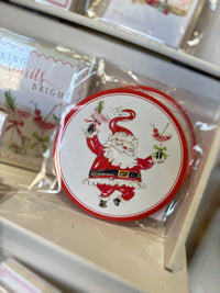 Handpainted Santa with Cocktails - Coasters 20