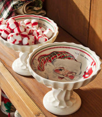 Vintage Christmas Candy Dish - Santa