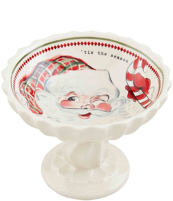 Vintage Christmas Candy Dish - Santa