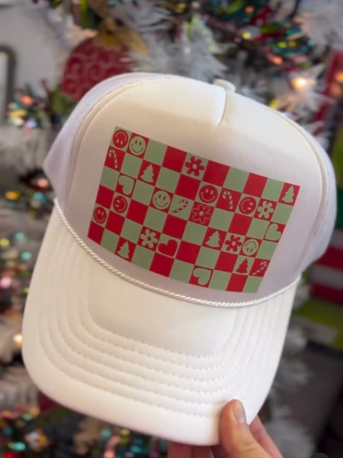 Checkered Holiday Tucker Hat