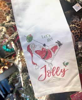 Let's get Jolly - Tea Towel