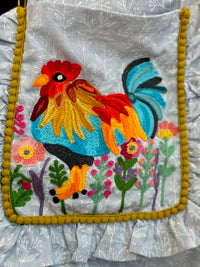 Floral Embroidered Apron