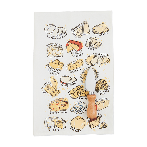 Cheese Print Towel w/ Cheese Fork