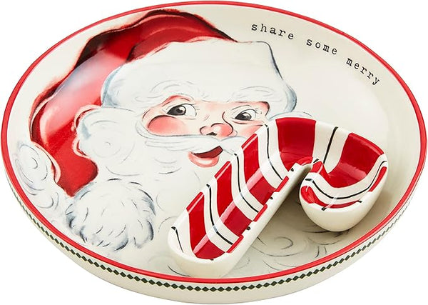 Vintage Santa Chip N Dip Set