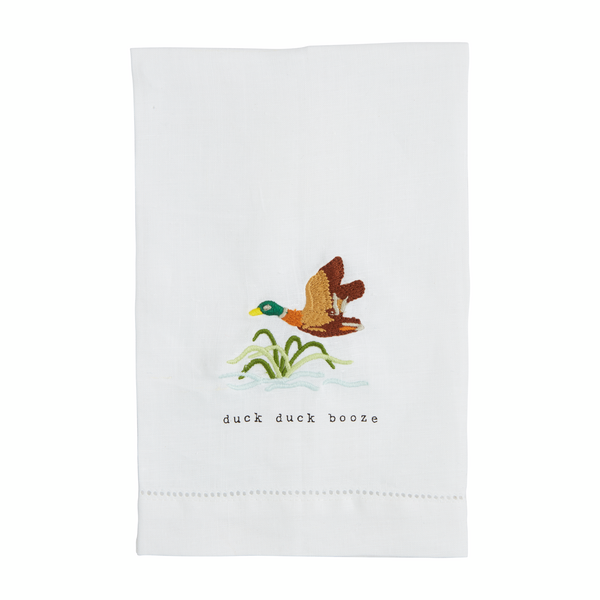 Duck Duck Booze Tea Towel