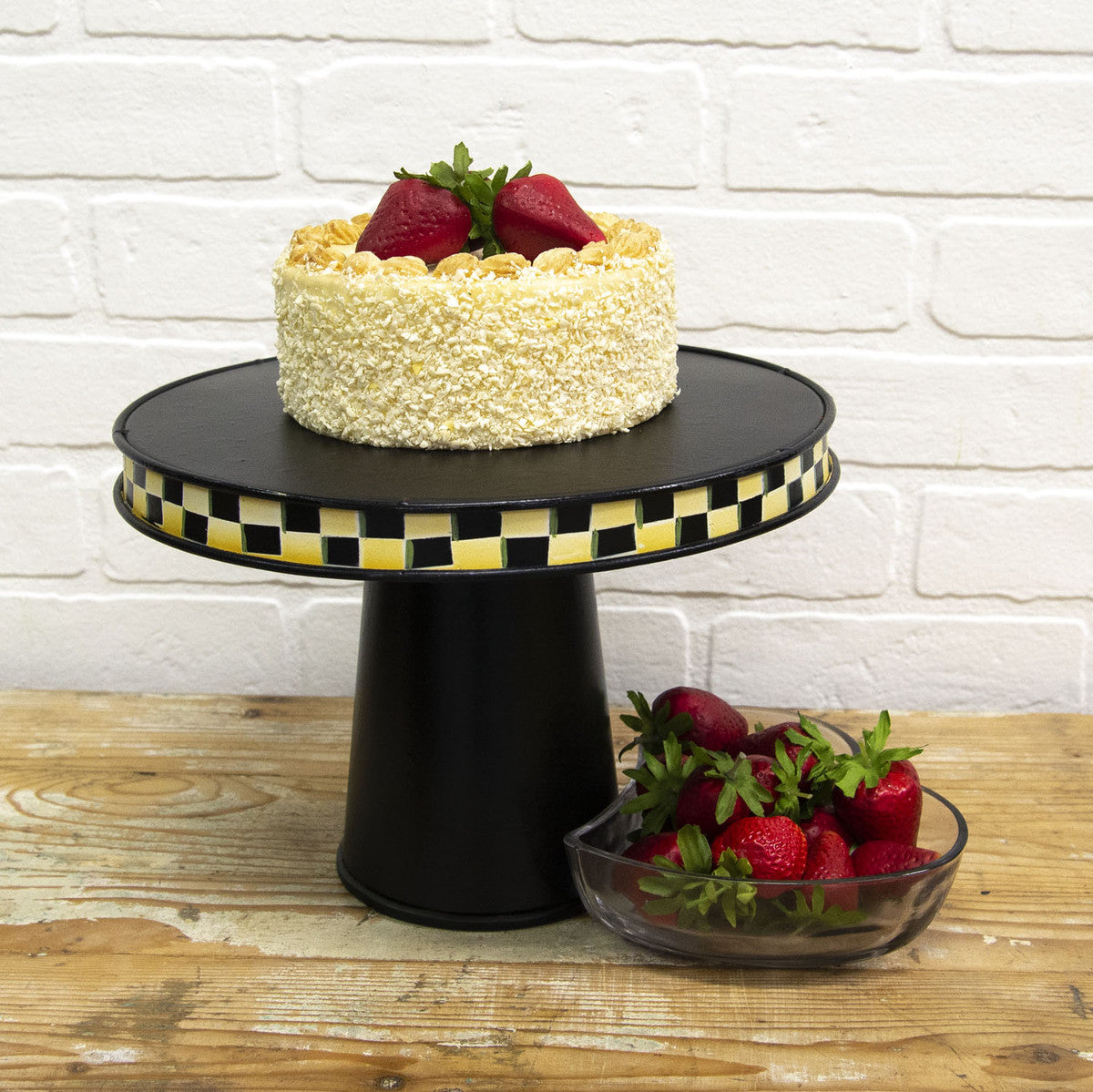 Celebrate Everyday Checked Cake Stand