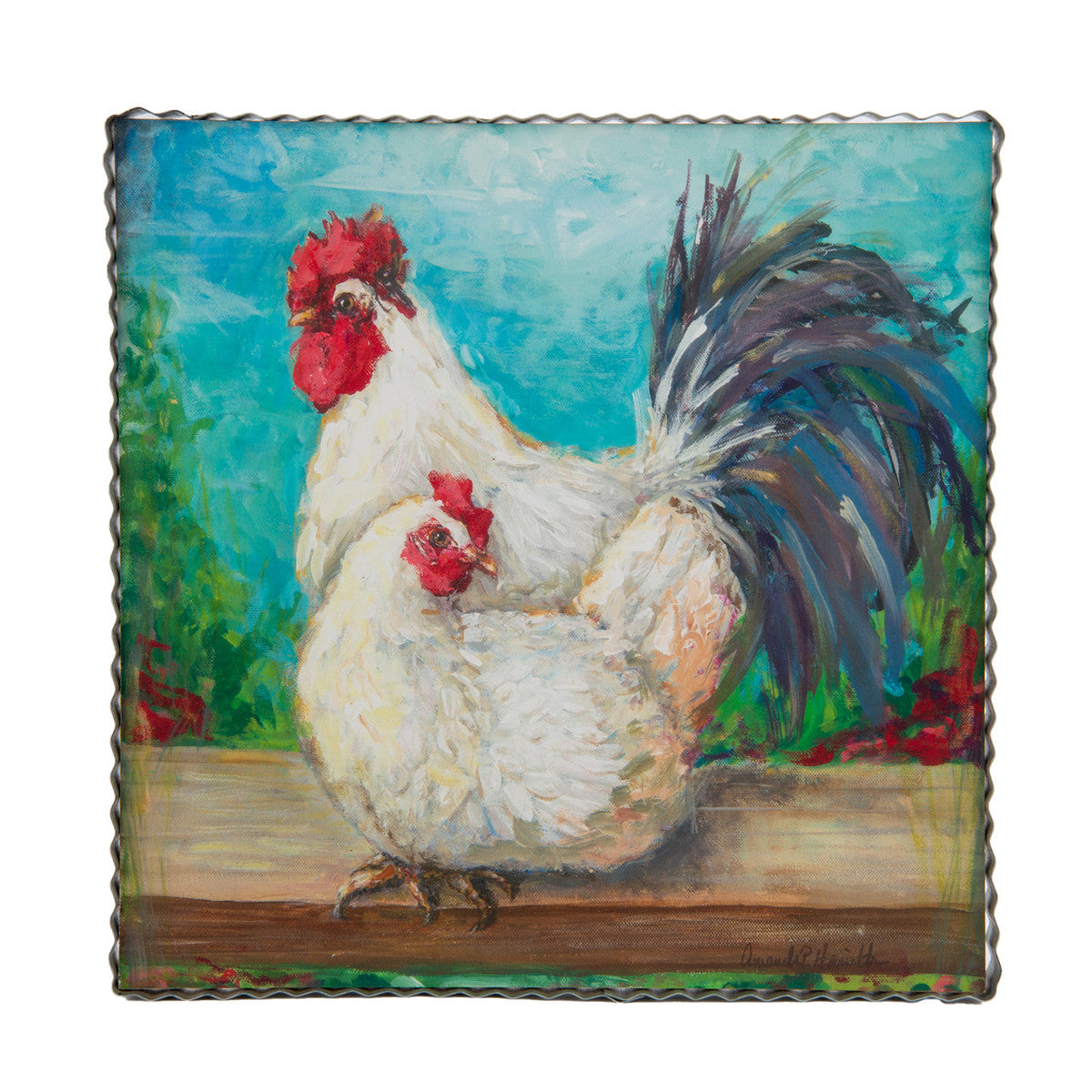 Rooster & Hen Print