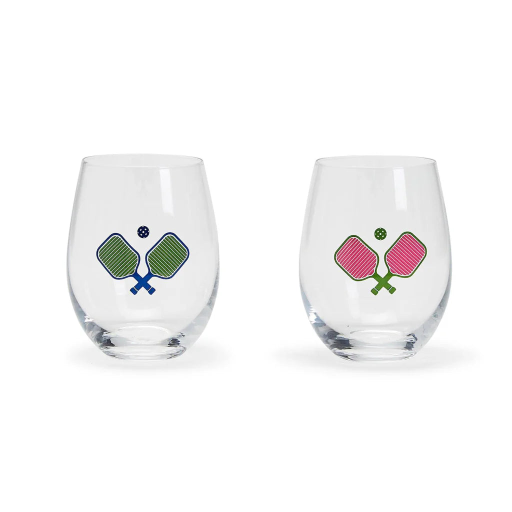 Pickleball Stemless Wine Glass