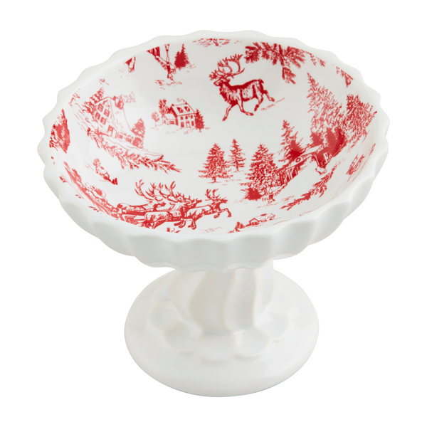 Toile Pedestal Candy Dish